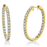 Creolen 18 kt GG, 56 Brill. 2,47 ct, TW-si