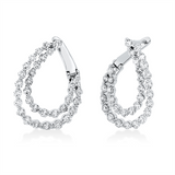 Creolen 18 kt WG, 6 Brill. 0,24 ct, TW-si, 58 Brill. 1,63 ct, TW-si