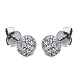 Ohrstecker 18 kt WG, 38 Brill. 0,50 ct, TW-vsi
