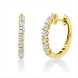 Creolen 18 kt GG, 14 Brill. 0,62 ct, TW-si