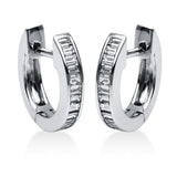 Creolen 18 kt WG, 24 Bag. 0,52 ct, TW-vsi