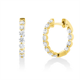 Creolen 18 kt GG, 24 Brill. 1,02 ct, TW-si