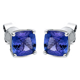 Ohrstecker 14 kt WG, 2 Tansanit 4,34 ct blau