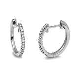 Creolen 18 kt WG, 30 Brill. 0,12 ct, TW-si