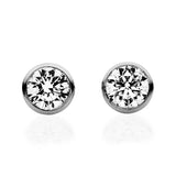 Ohrstecker 14 kt WG, 2 Brill. 0,10 ct, TW-si