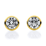 Ohrstecker 14 kt GG, 2 Brill. 0,35 ct, TW-si