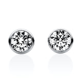 Ohrstecker 14 kt WG, 2 Brill. 0,50 ct, TW-si