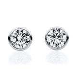 Ohrstecker 18 kt WG, GIA7491777690+GIA7493705681, 2 Brill. 0,75 ct, TW-si