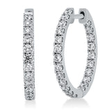 Creolen 18 kt WG, 46 Brill. 1,20 ct, TW-si