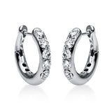 Creolen 18 kt WG, 10 Brill. 1,00 ct, TW-vsi