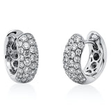 Creolen 18 kt WG, 60 Brill. 0,87 ct, TW-vsi