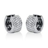 Creolen 18 kt WG, 112 Brill. 2,22 ct, TW-vsi