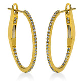 Creolen 18 kt GG, 70 Dia. 0,14 ct, TW-si