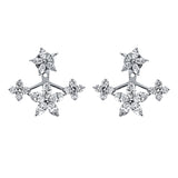 Ohrstecker 18 kt WG, 20 Nav. 1,84 ct, TW-vsi, 16 Brill. 0,53 ct, TW-vsi