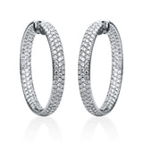 Creolen 18 kt WG, 318 Brill. 7,80 ct, TW-si