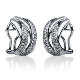 Creolen 18 kt WG, 104 Brill. 0,87 ct, TW-vsi