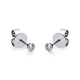 Ohrstecker 18 kt WG, 2 Brill. 0,15 ct, TW-si
