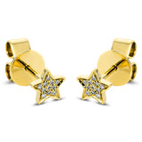 Ohrstecker 18 kt GG, 22 Brill. 0,04 ct, TW-si