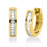 Creolen 18 kt GG, 22 Bag. 0,43 ct, TW-si