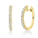 Creolen 18 kt GG, 22 Brill. 0,71 ct, TW-si