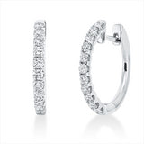 Creolen 18 kt WG, 22 Brill. 0,70 ct, TW-si