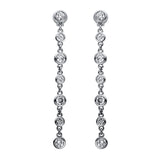 Ohrschmuck 18 kt WG, 6 Brill. 0,24 ct, TW-si, 8 Brill. 0,64 ct, TW-si