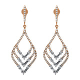 Ohrschmuck 18 kt RG, 150 Brill. 0,43 ct, TW-si, 12 Bag. 0,35 ct, TW-si, 18 Brill. 0,19 ct, TW-si