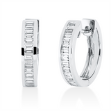 Creolen 18 kt WG, 32 Bag. 0,65 ct, TW-si