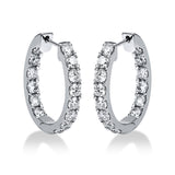 Creolen 18 kt WG, 28 Brill. 1,79 ct, TW-si