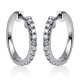Creolen 14 kt WG, 24 Brill. 0,53 ct, TW-si