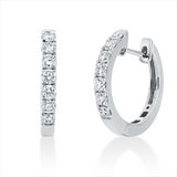 Creolen 18 kt WG, 14 Brill. 0,46 ct, TW-si