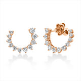 Ohrstecker 18 kt RG, 22 Brill. 0,95 ct, TW-vsi