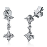 Ohrschmuck 18 kt WG, 18 Brill. 0,46 ct, TW-si
