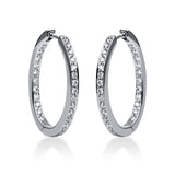 Creolen 18 kt WG, 56 Brill. 0,76 ct, TW-vsi