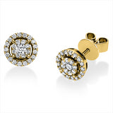 Ohrstecker 14 kt GG, 52 Brill. 0,38 ct, TW-si