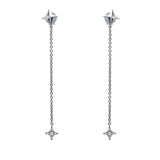 Ohrschmuck 18 kt WG, 10 Brill. 0,09 ct, TW-si