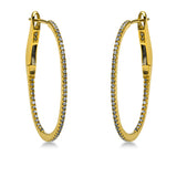 Creolen 18 kt GG, 98 Dia. 0,20 ct, TW-si