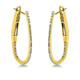 Creolen 18 kt GG, 62 Dia. 0,12 ct, W-si