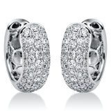 Creolen 18 kt WG, 100 Brill. 1,06 ct, TW-vsi