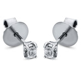 Ohrstecker 18 kt WG, 12 Bag. 0,06 ct, TW-si, 2 Sm.schliff 0,21 ct, TW-si