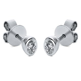 Ohrstecker 18 kt WG, 2 Oval 0,38 ct, TW-si
