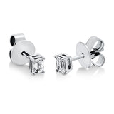 Ohrstecker 18 kt WG, 2 Sm.schliff 0,50 ct, TW-si