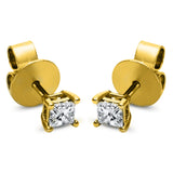Ohrstecker 18 kt GG, 2 Princ. 0,38 ct, TW-si