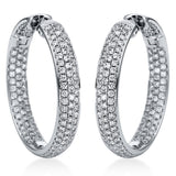 Creolen 18 kt WG, 284 Brill. 2,73 ct, TW-vsi
