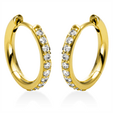 Creolen 18 kt GG, 20 Brill. 0,26 ct, TW-si