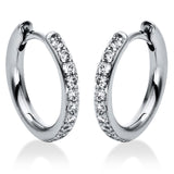 Creolen 18 kt WG, 20 Brill. 0,26 ct, TW-si