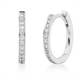 Creolen 18 kt WG, 24 Brill. 0,15 ct, TW-si