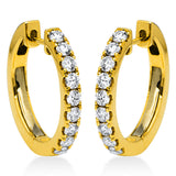 Creolen 18 kt GG, 18 Brill. 0,73 ct, TW-si