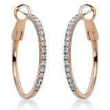 Creolen 18 kt RG, 34 Brill. 0,97 ct, TW-vsi