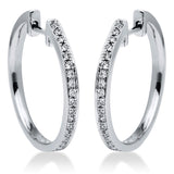 Creolen 18 kt WG, 40 Brill. 0,25 ct, TW-si